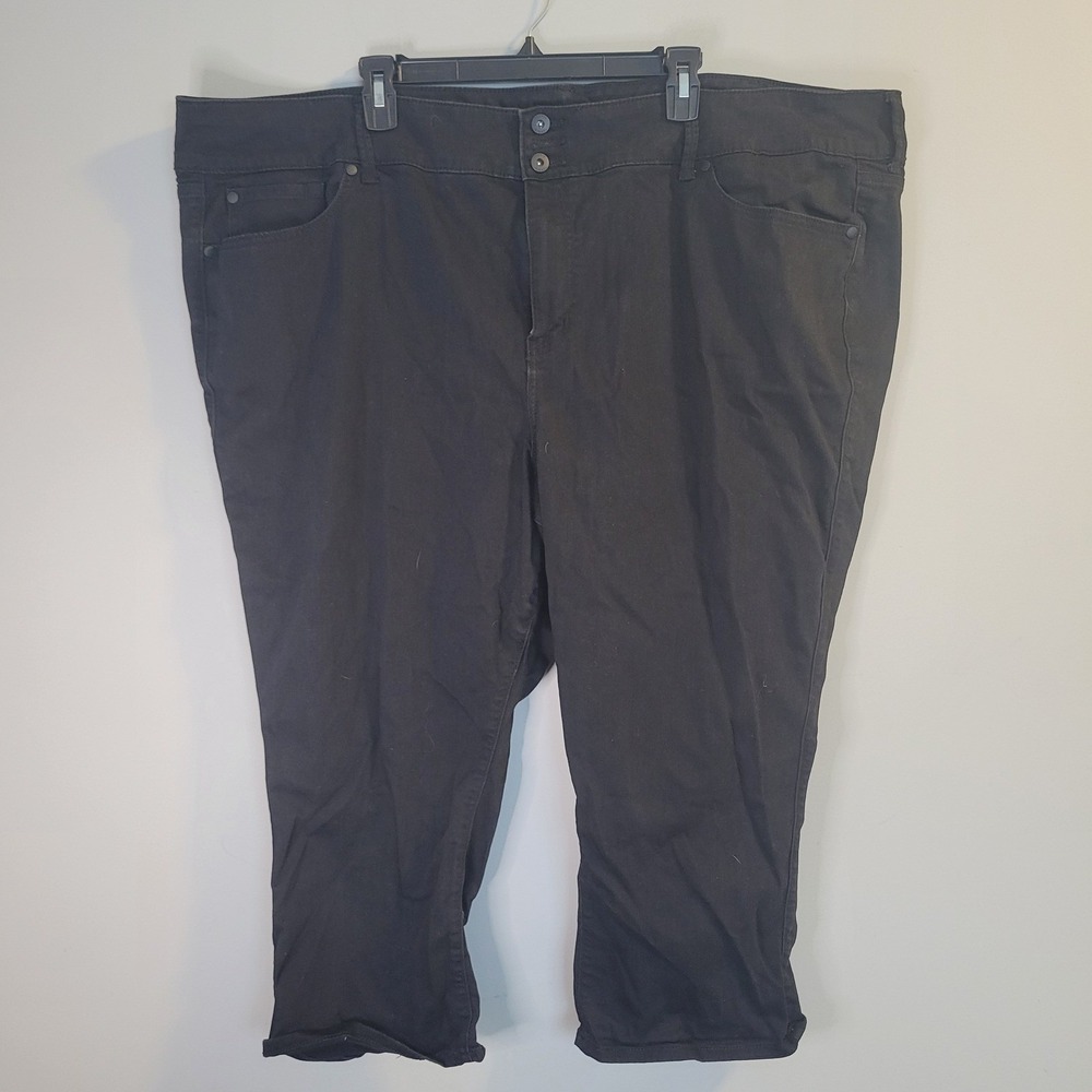 Torrid Womens Plus Size 30 Black Super Soft Crop Jegging Stretch Denim Pants